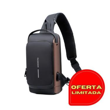 Imagem de Bolsa Transversal Crossbody com Cadeado e Saída USB - Malíssima, Marro