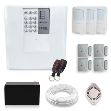 Imagem de Kit Alarme Residencial Bopo 7 Sensores Sem Fio e Discadora - Bopo Elet
