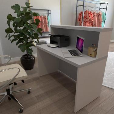 Imagem de Balcão de Atendimento para Recepção - 120cm de Largura - Bramov Móveis