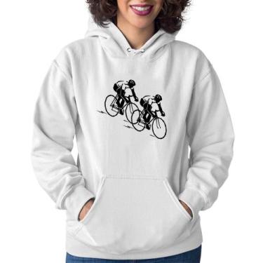 Imagem de Moletom Feminino Race Bike - Foca na Moda, Branco, GG