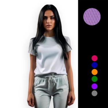 Imagem de CAMISETA Blusa Feminina Camisa Blusinha DRY FIT Furadinho Academia Cor