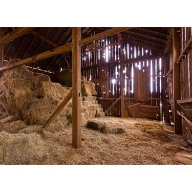 Imagem de BELECO Tecido de 2,4 x 1,8 m Pano de fundo para celeiro antigo fardos de feno presépio cena fotografia pano de fundo casa de fazenda sessão de fotos chá de bebê festa de aniversário decoração de presépio foto adereços de fundo