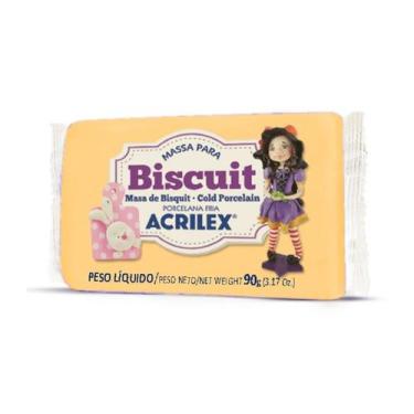 Imagem de Massa Pronta para Biscuit Porcelana Fria 90g - Acrilex, 538 - AMARELO 