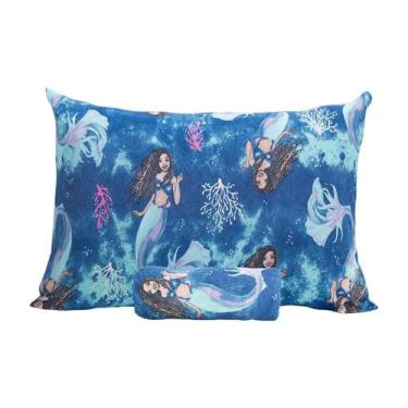 Imagem de Jogo Lençol Menina Sereia Princesa Ariel C/ Elástico 2 Peças - Portall