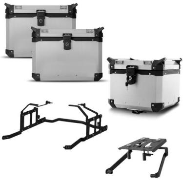 Imagem de Kit Baú Completo Super Adventure Dl 650 V-strom 2020, Alumínio escovad