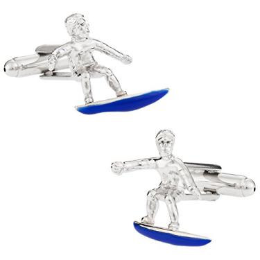 Imagem de Abotoaduras de praia surfista com caixa de apresentação Cuff-Daddy