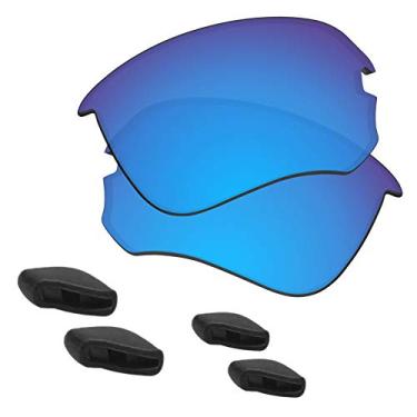 Imagem de Predrox Lentes Si Speed Jacket e peças de nariz de reposição para óculos de sol Oakley polarizados, Azul espelhado, 0