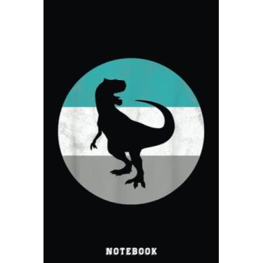 Imagem de Allosaurus Retro Dinosaur Gift For Men or Boys Notebook: Cute Trendy Dinosaur Wide Ruled Paper Notebook Journal | Pretty Wide Blank Lined Workbook for ... for Home School College for Writing Notes