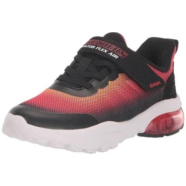 Imagem de Skechers Tênis infantil unissex Razor Air-Sky-bris, Preto/vermelho, 2 Little Kid