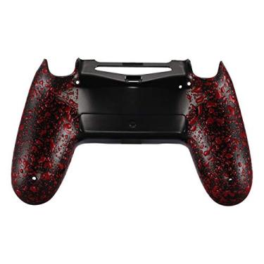 Imagem de eXtremeRate capa de invólucro inferior traseira peças de substituição para PS4 Slim Pro Controller JDM-040 JDM-050 JDM-055, Textured Red, A