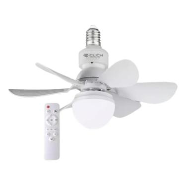 Imagem de Ventilador de Teto com Luminária, 6 Pás, Controle Remoto, Branco