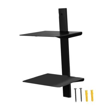 Imagem de Ｂｅｓｇａ Estante flutuante invisível, estante de exibição, ferro, moderna, estante, organizador de livros para cozinha, casa, quarto, decoração, Preto