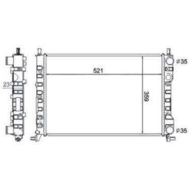 Imagem de Radiador Fiat Palio 1996 a 2019 NOTUS NT-3593.523