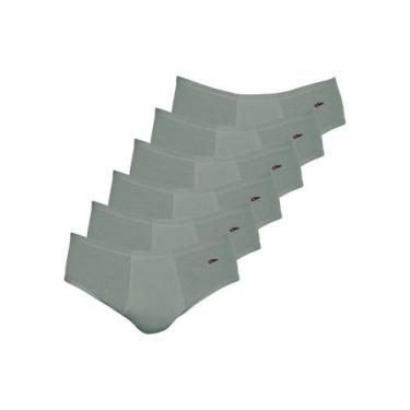 Imagem de Kit com 6 Cuecas Slip Zorba com Abertura 172, Cinza, G