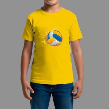 Imagem de Camiseta Infatil Algodão Moda De Rua Confortável Gola Redonda Voley Co