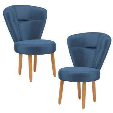 Imagem de Kit 2 Cadeiras Decorativa para Penteadeira Maquiagem Sala de Jantar Ca