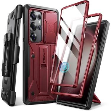 Imagem de TONGATE Capa para Samsung Galaxy S23 Ultra, [capa de câmera deslizante integrada e protetor de tela] [2 molduras frontais] Capa para celular S23 Ultra à prova de choque de grau militar com suporte e