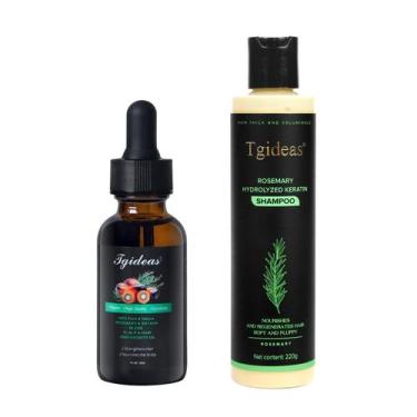 Imagem de Conjunto de xampu e óleo Tgideas Organic Rosemary Hair Growth