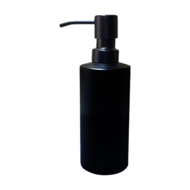 Imagem de YWJLQH Dispensador de sabão manual garrafa de bomba de 400 ml moderna design preto fosco de desvio vazio de loção à prova de vazamentos Uso versátil, 6x20cm