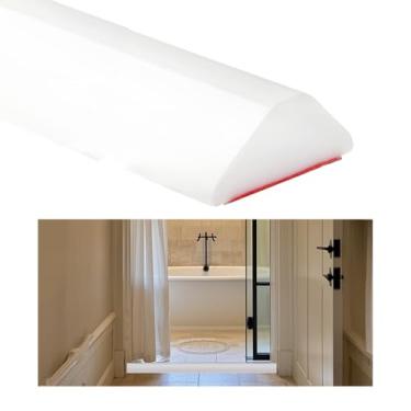 Imagem de Represa de água de chuveiro dobrável de 35 polegadas, barragem de água de limite de chuveiro, proteção contra respingos à prova d'água para chuveiro e banheiro, barreira de separação ajustável para