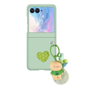 Imagem de Fourmor Capa de celular para Motorola Razr 2024/Razr 2025 - charmoso brinquedo de pelúcia para celular - Capa protetora feminina fosca de policarbonato à prova de choque para Motorola Razr 50/50 Ultra