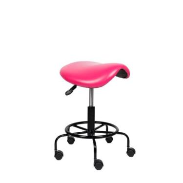 Imagem de cadeira mocho sela semi sentado rosa dentista tatuador estetica manicu