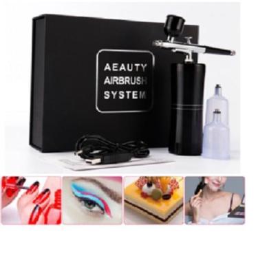 Imagem de Aerógrafo E Mini Compressor Sem Fio Bivolt Recarregável