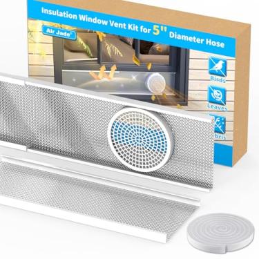 Imagem de Air Jade Kit de janela de ar condicionado portátil, kit de ventilação de janela com camada de isolamento de alumínio, reflete o calor da luz solar, kit de vedação de janela deslizante ajustável com