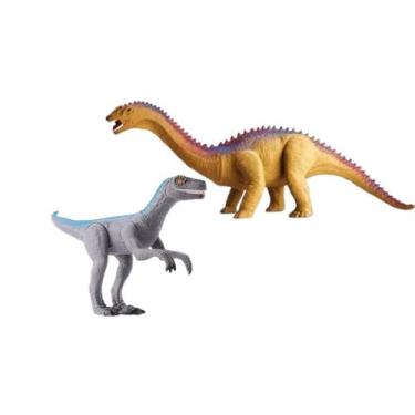 Imagem de Kit Dinossauros Velociraptor e Pescoçudo - envio imediato - Silmar