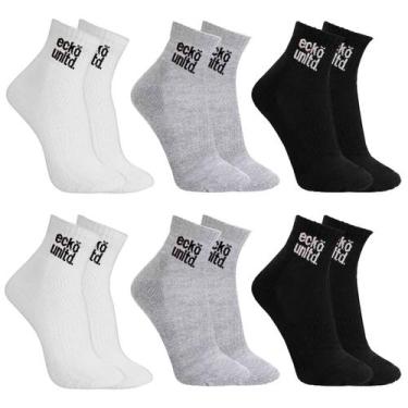 Imagem de Kit 6 Pares Meias Ecko Unltd Cano Médio Masculino, Colors, 38-43