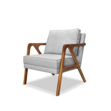 Imagem de Poltrona Mona Linho - Lucadi Home, Linho Rustico Grigio
