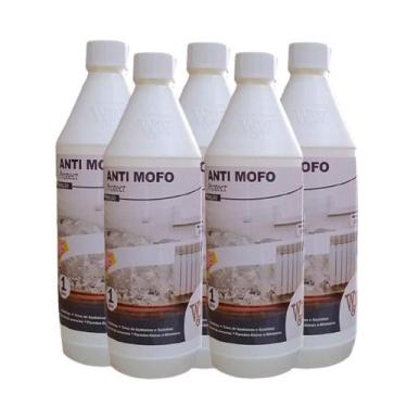Imagem de Kit 5 Evita Mofo 1L Cada Fácil De Limpar Tira Cheiro Ruim - W&w