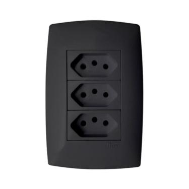 Imagem de Conjunto Tomada Tripla Com Placa 20A Home