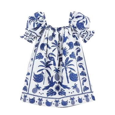 Imagem de Vestido Fábula Estampado Brocado Tropical-Feminino