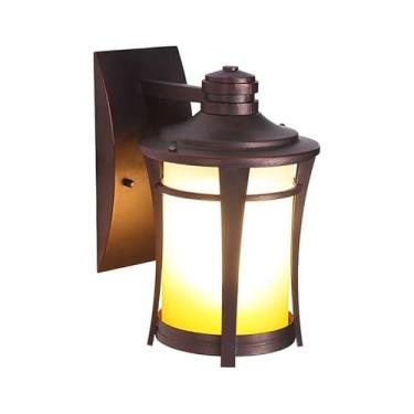 Imagem de Luminária de parede de alumínio americana para corredor, à prova d'água, com base E27/26, para corredor, varanda, pátio e jardim (21 x 27 cm)