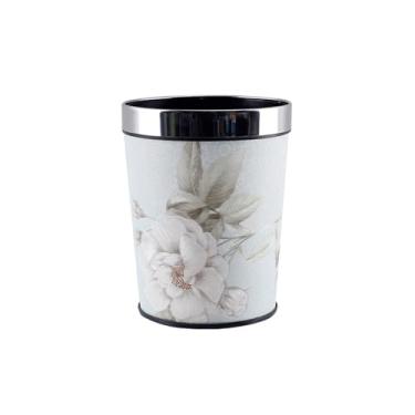 Imagem de Lixeira 6/13L Lixeira Redonda Design Aberto Para Quarto Sala De Estar Cozinha Escritório Lixeira Impressa Com Anel De Pressão Lixeira(Grande)