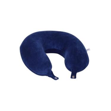 Imagem de Travesseiro Almofada Para Viagem Pescoço Mais Alto Viscoelástico Com Botão Plush Nap Aeroportos