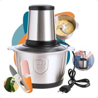 Imagem de Processador Triturador Picador moedor de alimemto 2 litros em Inox Elétrico Carne Legumes vegetais 220 v 850w