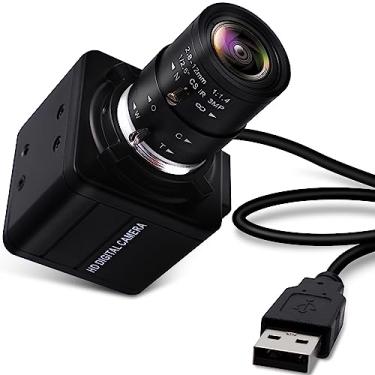 Imagem de IFWATER Câmera USB 4K 2,8-12 mm lente manual varifocal USB webcam, câmera USB Ultra HD com zoom 4X com sensor IMX317, USB PC computador webcam close-up câmeras USB para Windows Linux Raspberry Pi, microfone embutido