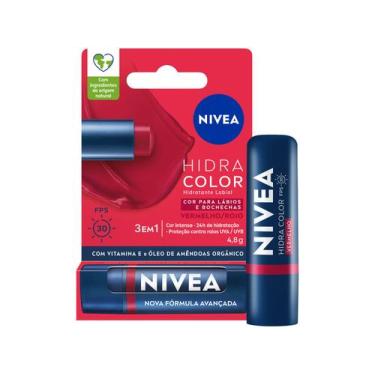 Imagem de Hidratante Labial Nivea Hidra Color Vermelho 4,8g