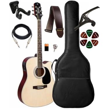 Imagem de Violão Giannini Folk Gdc-1 Ceq Ns + Capa Luxo, Suporte Ibox SPF E Acessórios