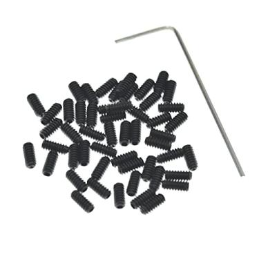Imagem de Dopro Pacote com 100 parafusos de ajuste de altura para selim de ponte de guitarra preta M36 mm para Fender Stratocaster/Telecaster
