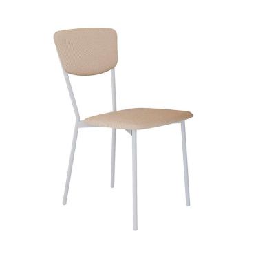 Imagem de Cadeira Retrô Poliéster Areia e Branca