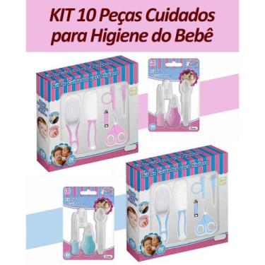 Imagem de Kit Higiene Kit Cuidados do Bebê 10 Peças Tesoura Cortador Lixa de Unh