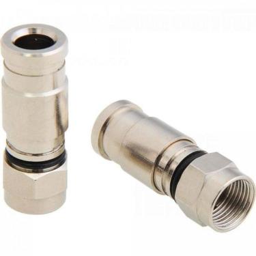 Imagem de Conector F Compressão RG59 Niquel 100un STORM