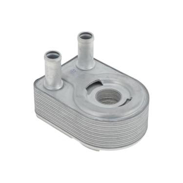 Imagem de Hihaha Resfriador de óleo do motor para Ford Fiesta 2012-2024 Refrigerador de óleo de transmissão com vedações O-ring Nº 1761091/CM5G6B856EA Liga de alumínio prateado