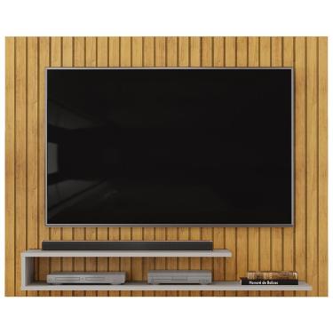 Imagem de Painel Para Tv 55 Pol Ripado 134 Cm Ripe Cedro Bali Dj Moveis Cedro Bali