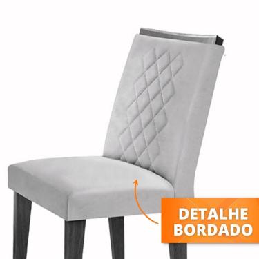 Imagem de Conjunto 4 Cadeiras Para Sala De Jantar Milena Imbuia