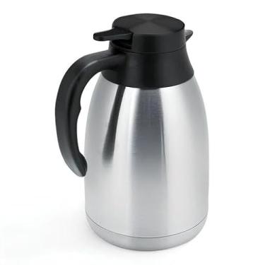 Imagem de Garrafa Térmica Inox Escovado 1500ml Preta Cafés e Chás - Mood