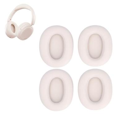 Imagem de Dpofirs 2 Pares de Orelhas de Substituição para Fones de Ouvido W800BT Com Espuma de Memória de Alta Densidade Couro de Proteína Macia Fácil de Instalar (WHITE)